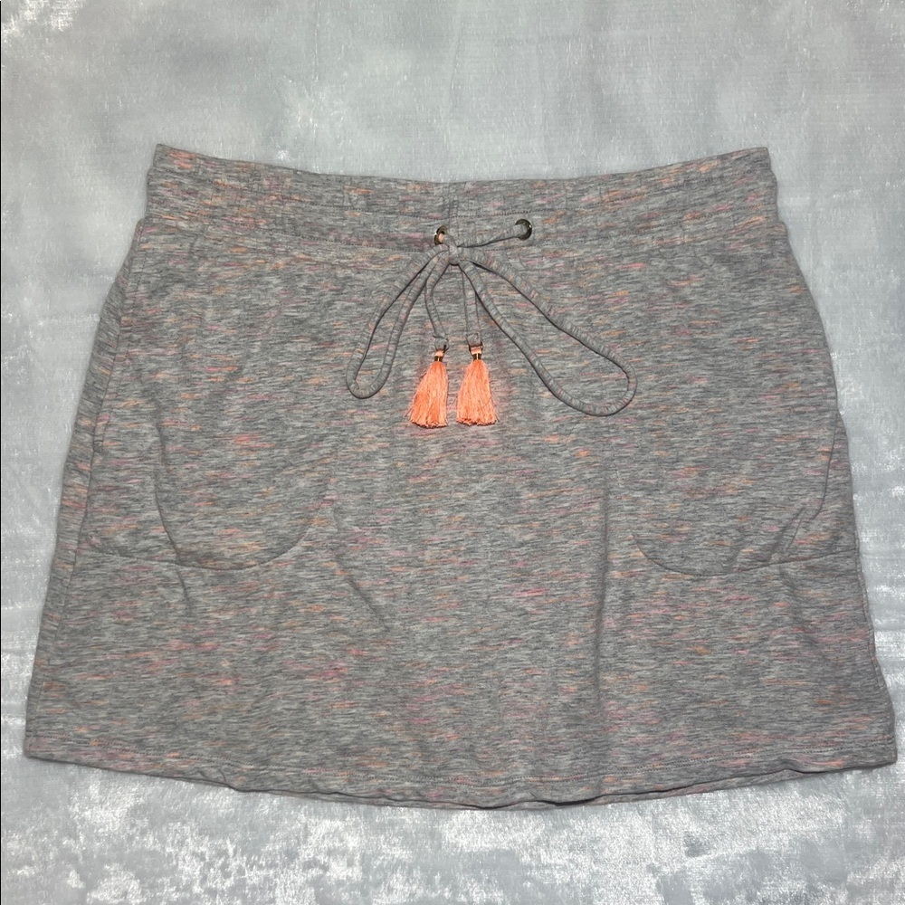 Lilly Pulitzer Gray Pink and Coral Mini Skirt
